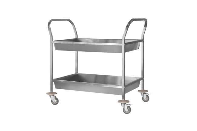 Тележка для сбора посуды ТДПп - 900*600*860 "Profi Inox", 2 уровня